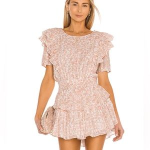 Loveshackfancy Natasha Dress in color: Vanilla Foam, size small, ruffle cotton